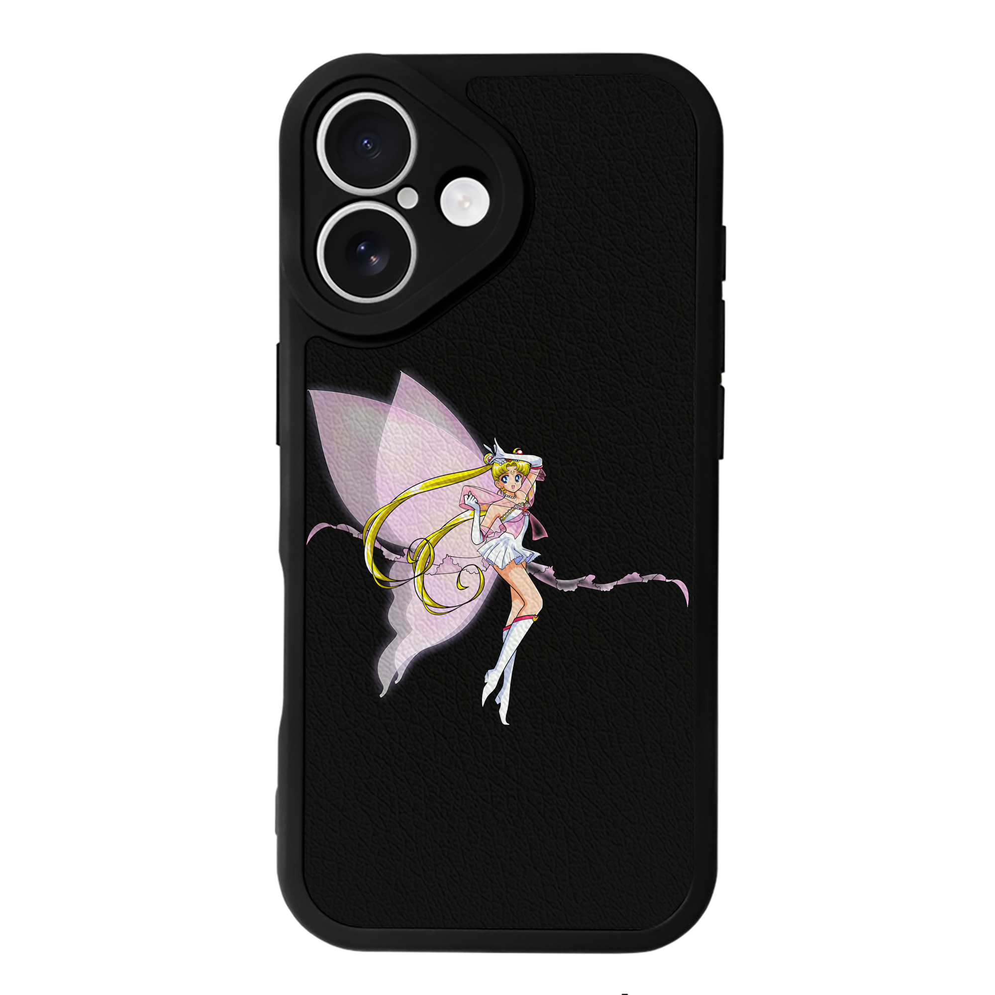 （画像用） 美少女戦士セーラームーン 月野 うさぎ つきの うさぎ Sailor Moon Tsukino Usagi 【iPhone 16シリーズ対応】シリコンスマホケース（レザー調） 材質：シリコン